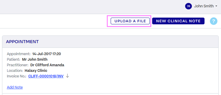The Upload a File button is highlighted