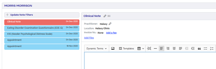 A list of health notes shared by practitioners
